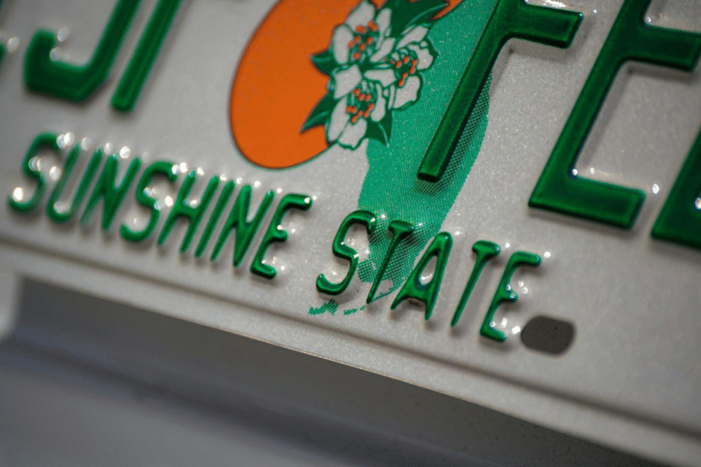 A Florida license plate