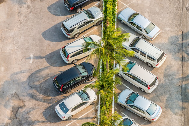 Vehicles parked in a row