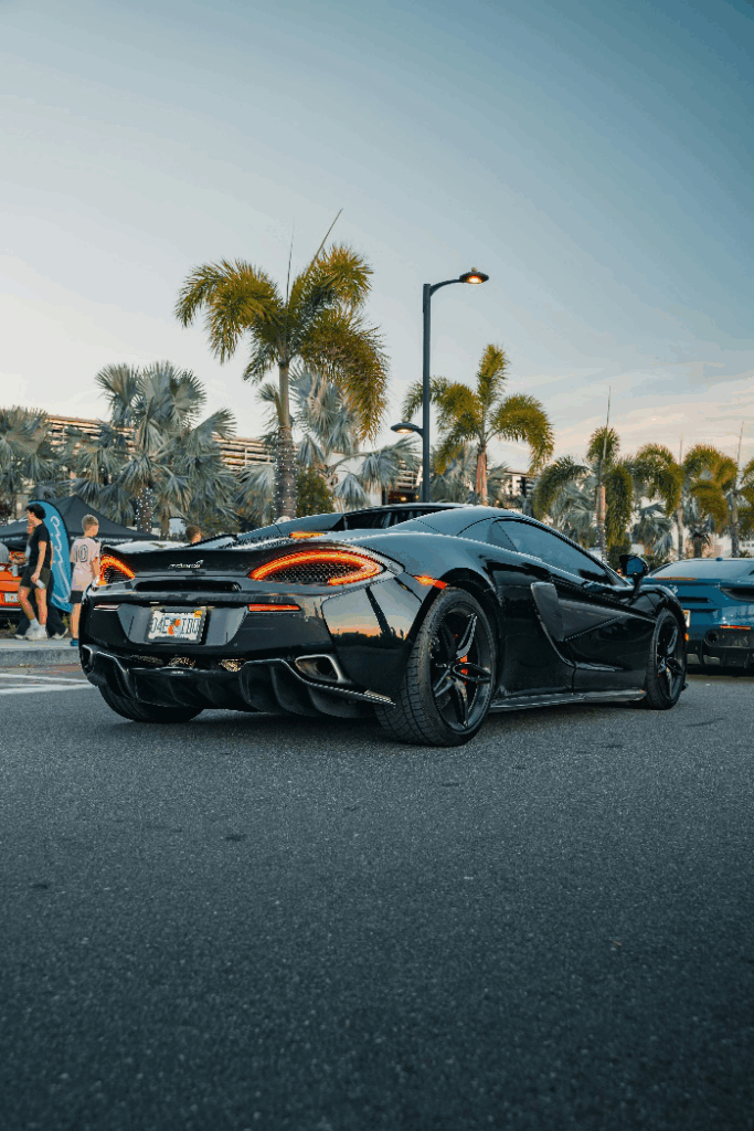 A black sports car in Florida