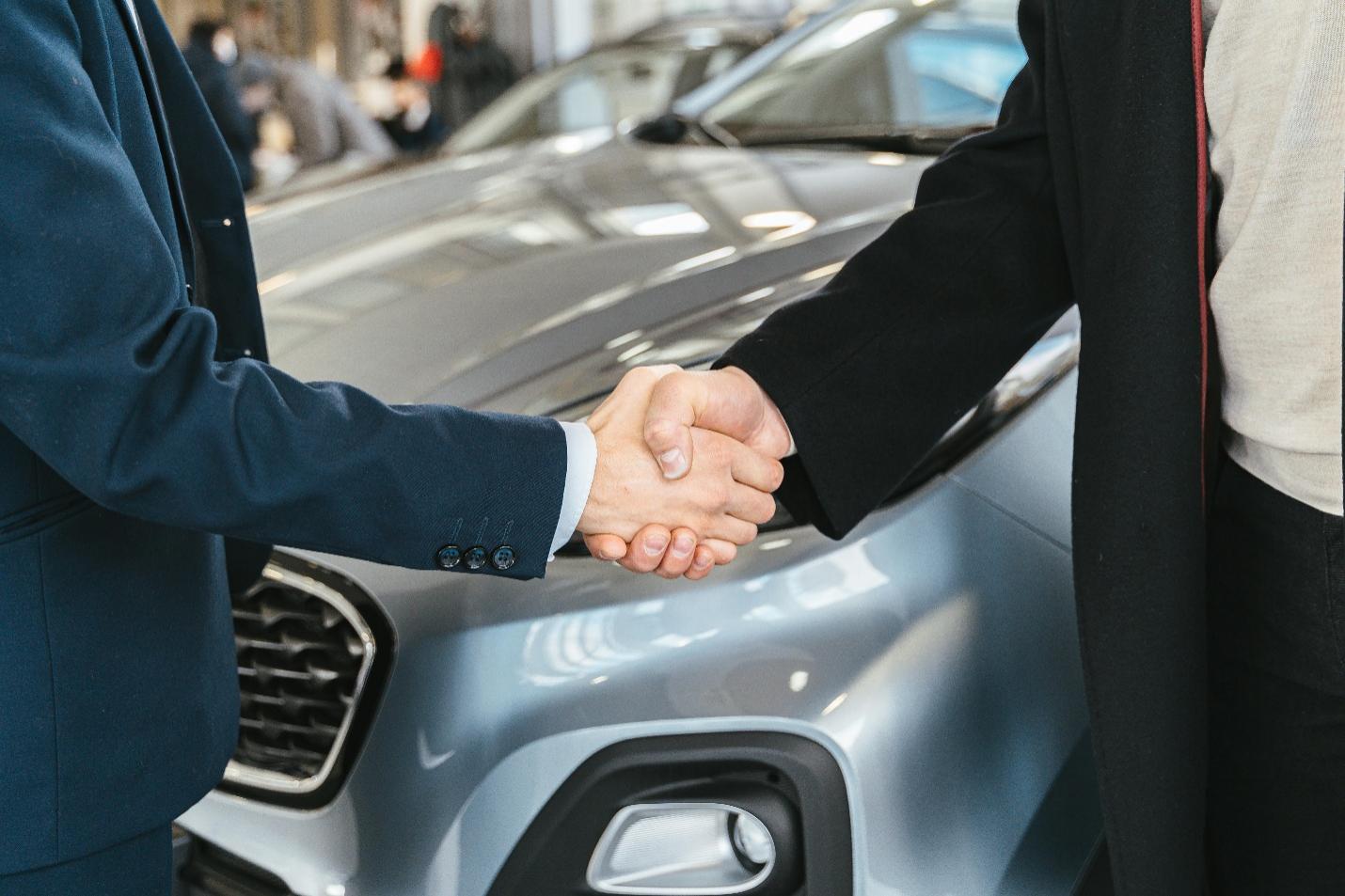 Two people shaking hands