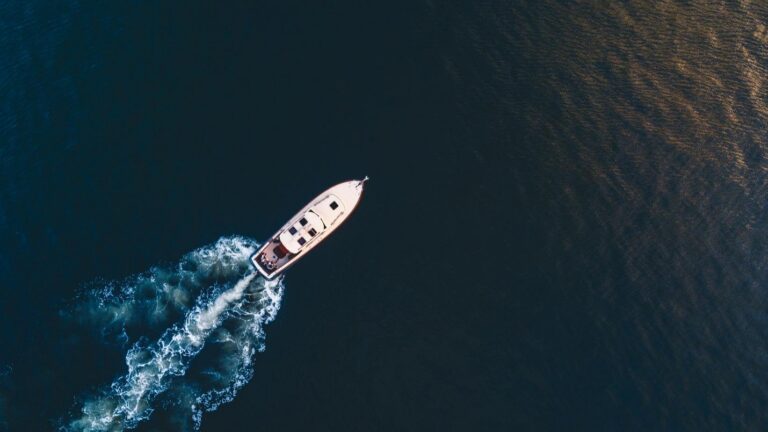 A luxury boat moving on the sea
